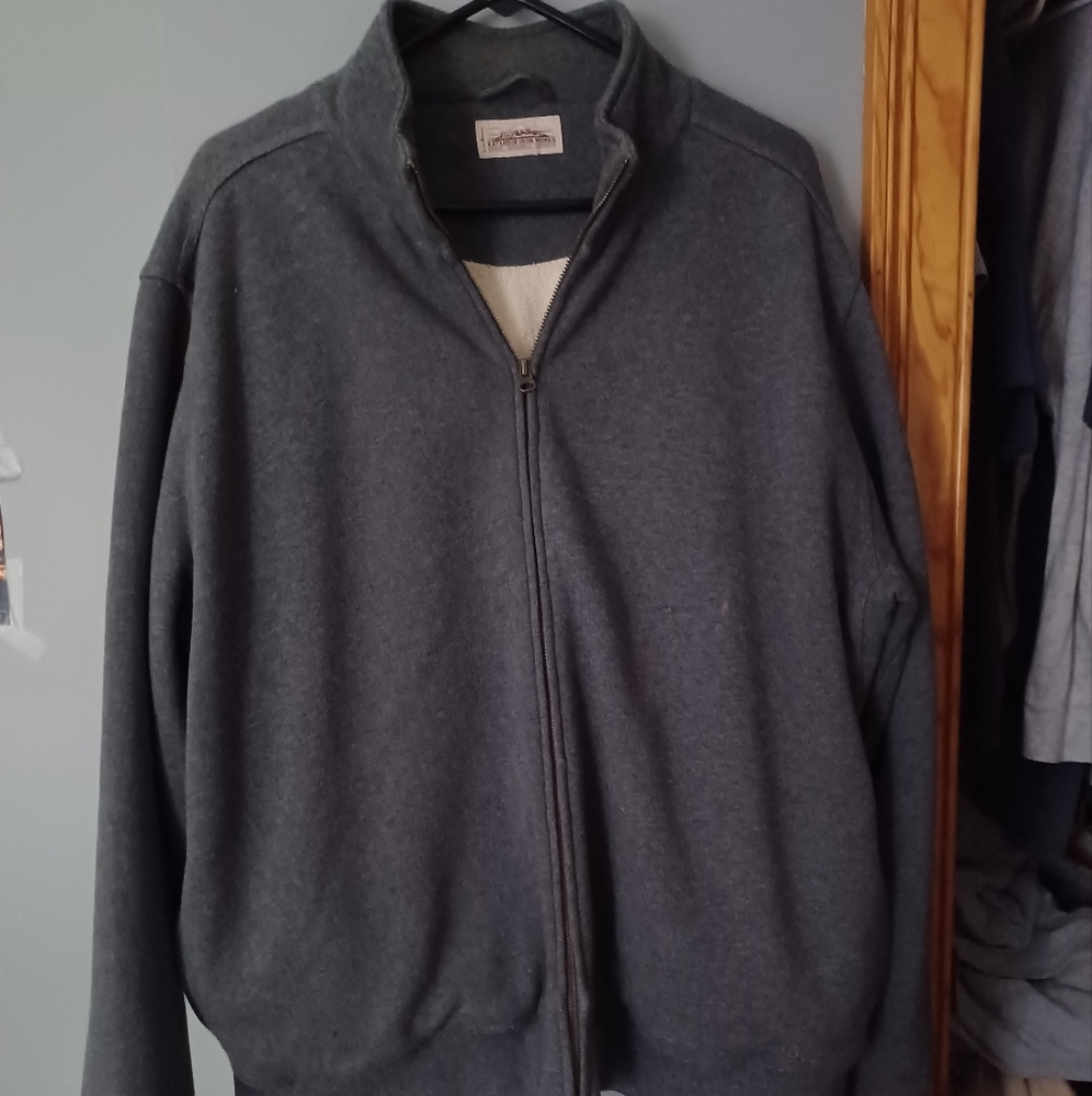 L.L. Bean vintage fleece linded zip up sweatshirt